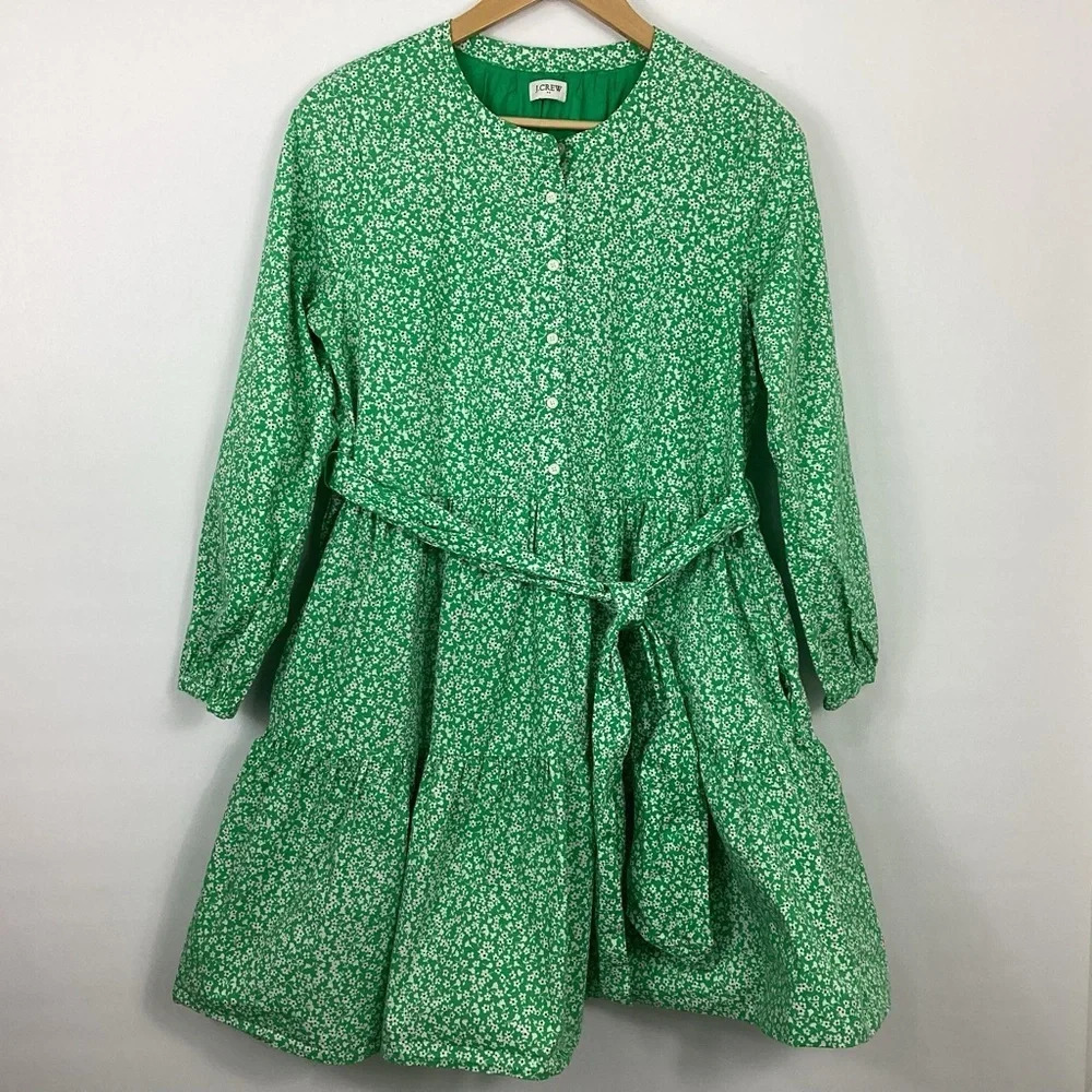 J. Crew Tie Waist Floral Dress
